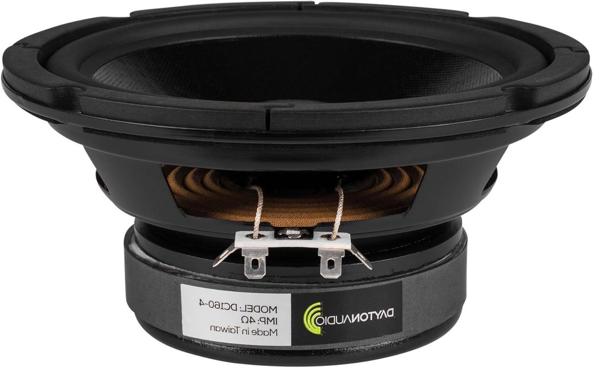 Woofer Luidspreker - Bas Driver - Muziek Luisteren - Gecoate Papieren Kegel - 6-1/2 Inch - Zwart