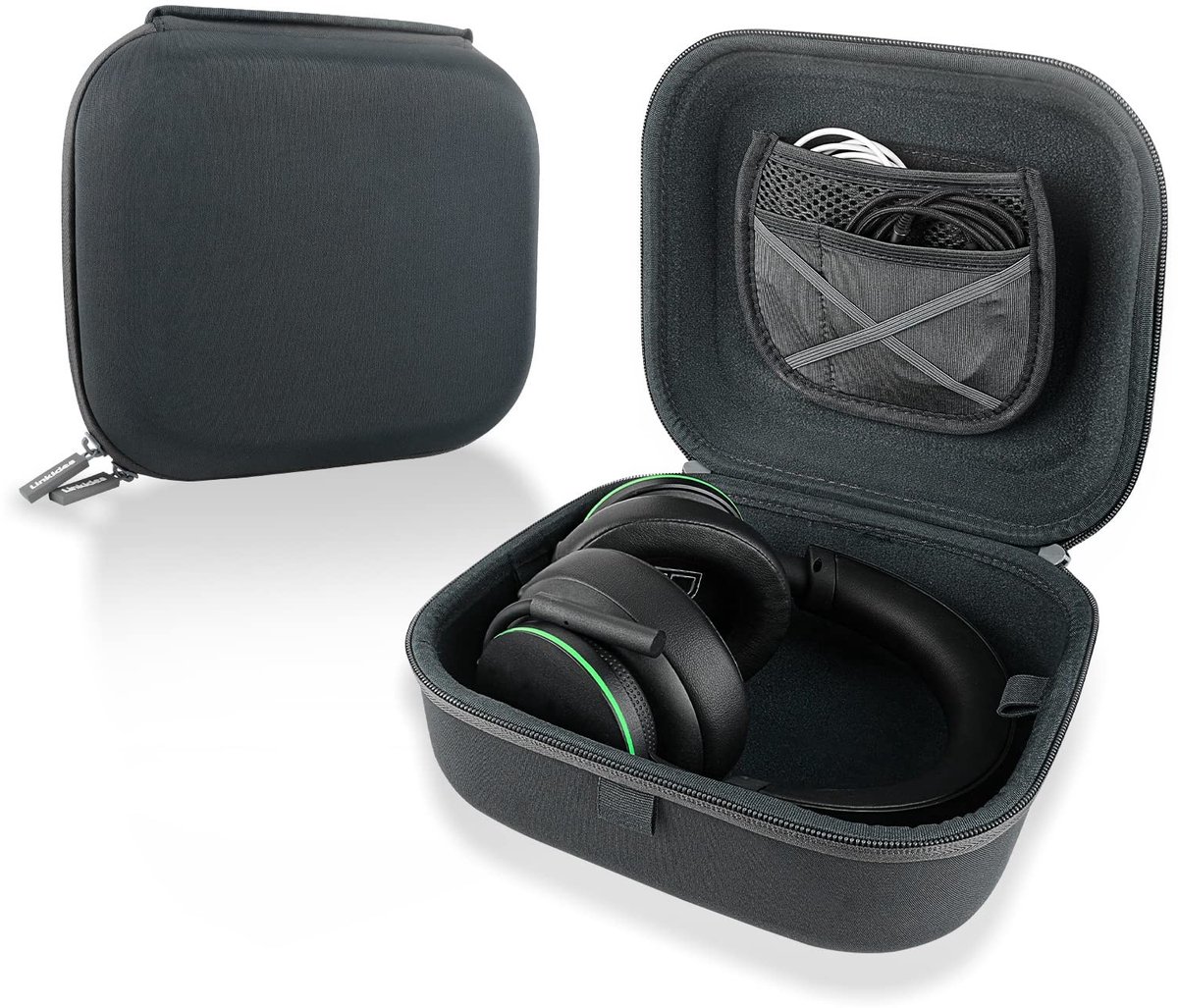 aladdien - Draagtas voor gaming hoofdtelefoon - Beschermende harde schaal - Compact formaat - Opbergruimte voor kabel en oplader - Geschikt voor Tur..