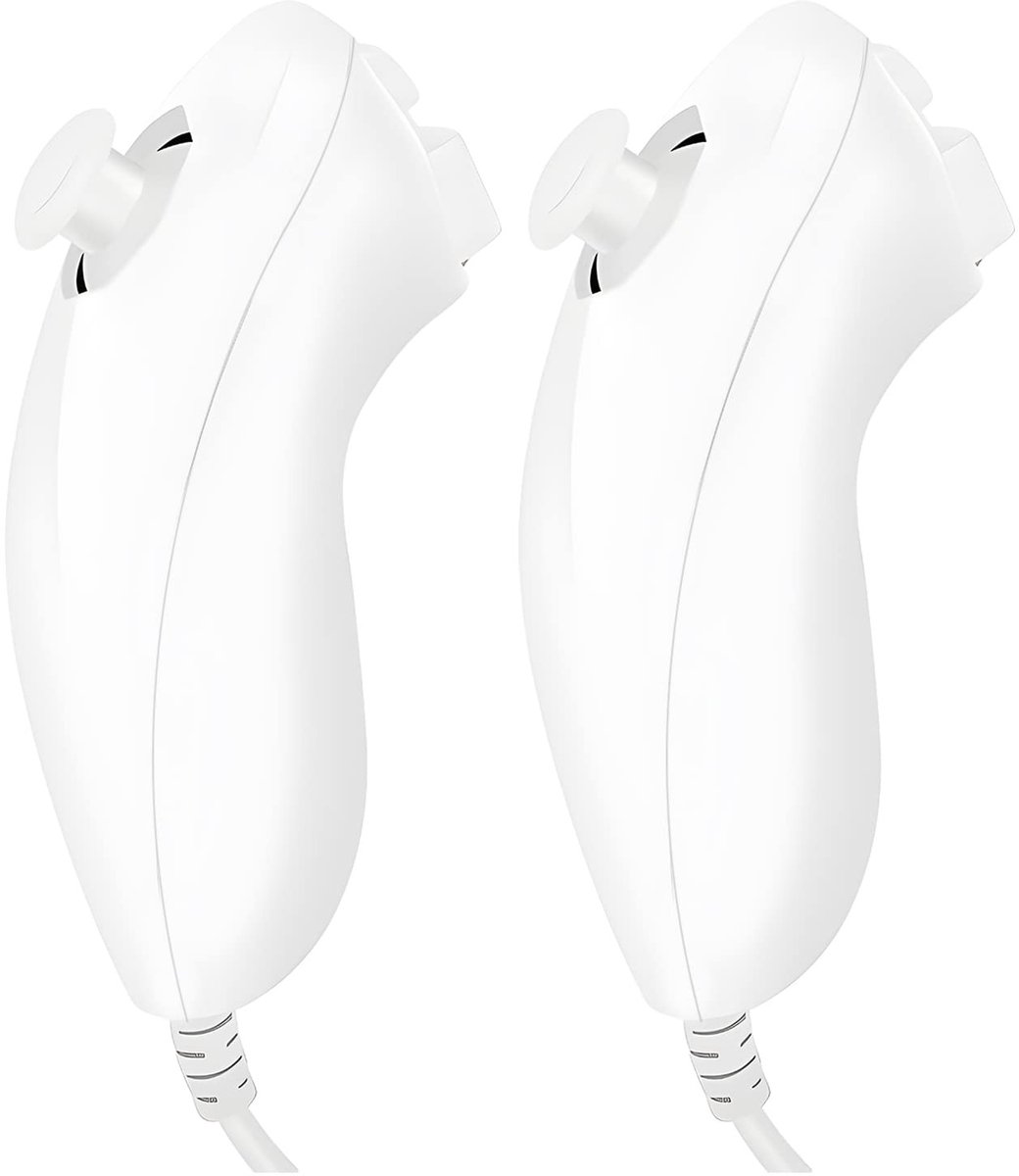 Nunchuk Controllers Voor Wii en Wii U - 2 Stuks Met Motion Plus