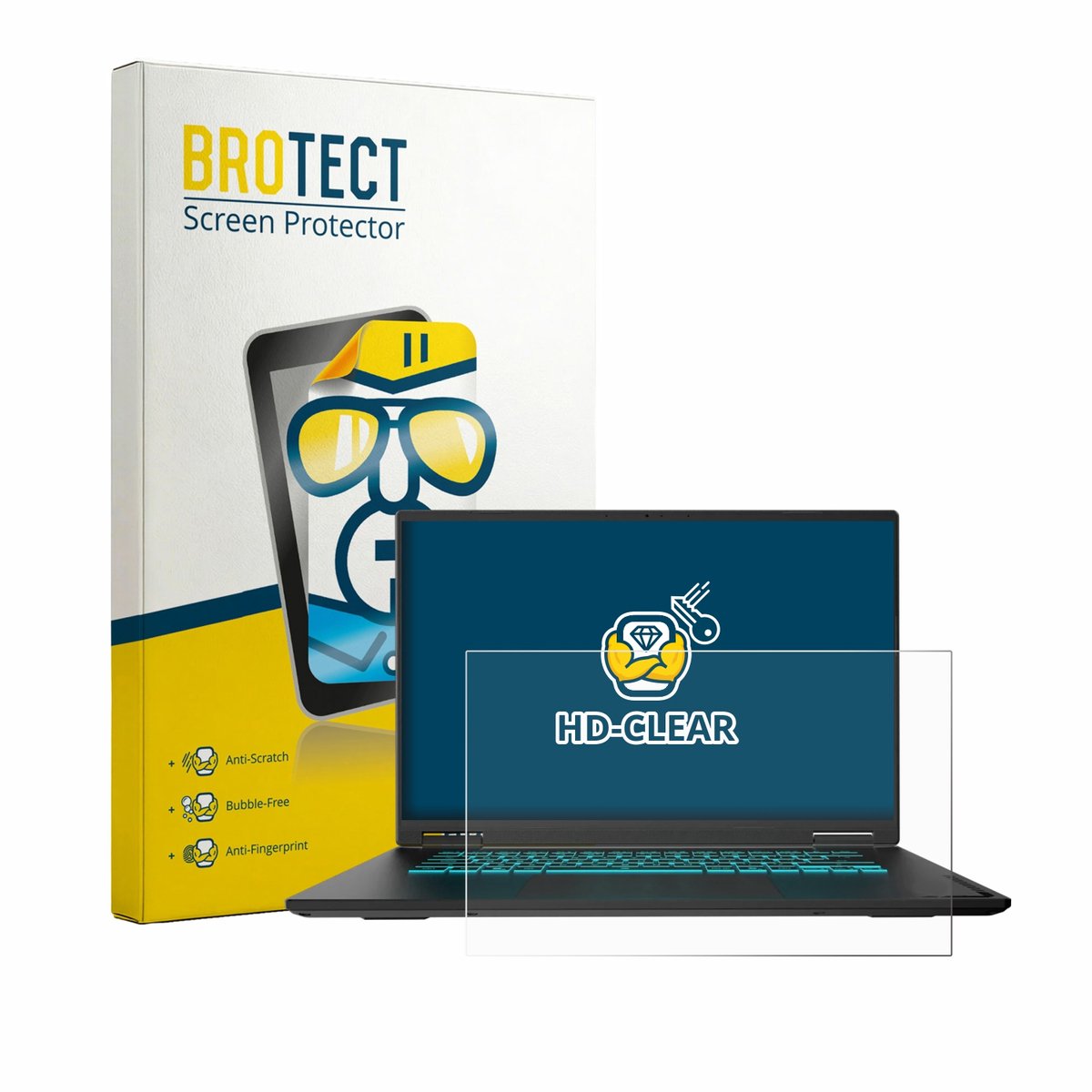 BROTECT - Screenprotector voor Gigabyte Gaming A16 GA63H - Folie Beschermfolie transparant