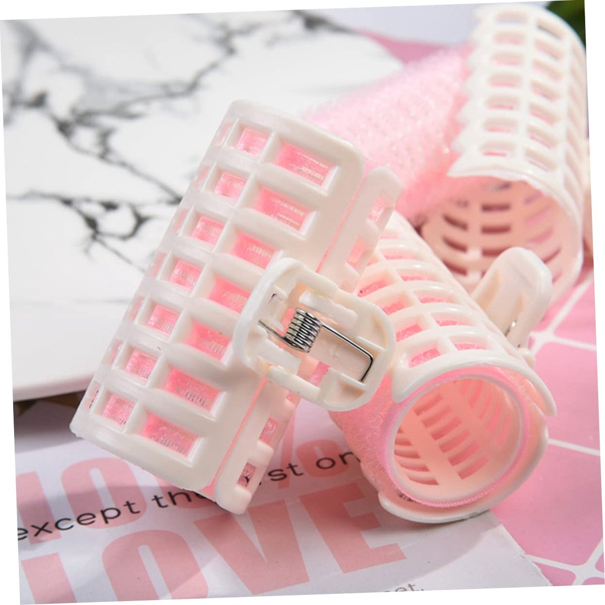 2 zelfklevende curlers met clips, curling sticks, salon curlers, doe-het-zelf kapsels, geschikt voor korte en middellange haren, vrouwen en meisjes