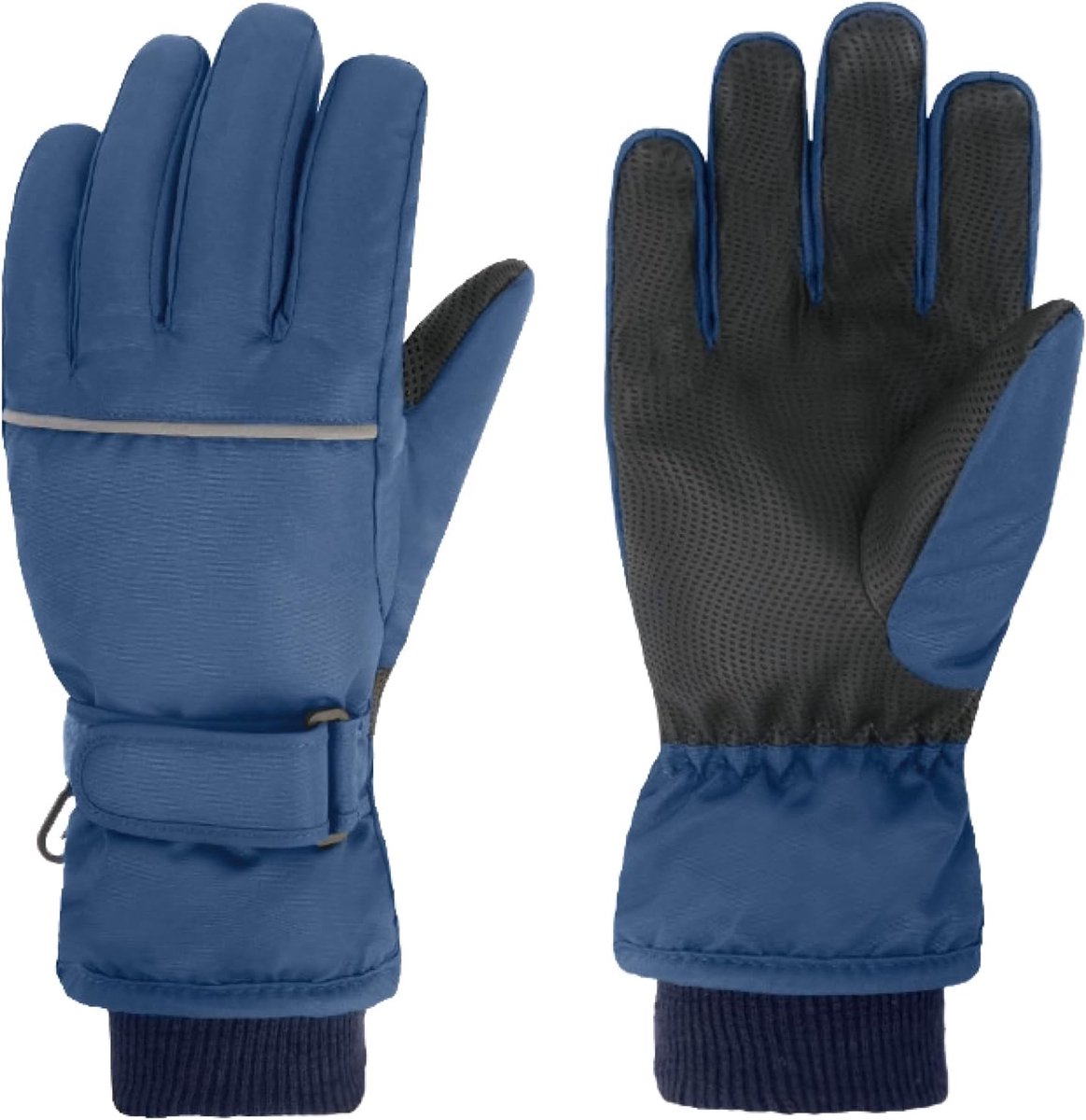 Gigicial Kinder Skihandschoenen Thermische Fleece Winterhandschoenen Waterafstotend En Ademend Voor Sneeuwboarden En Spelen Jaar Blauwzwart