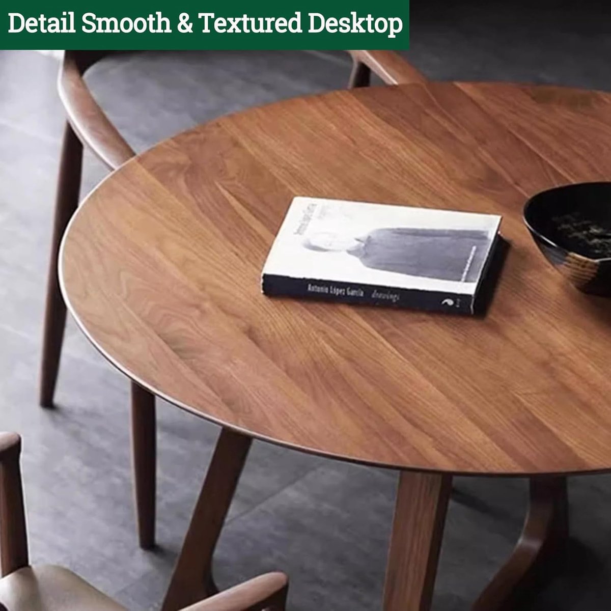 Luxe Ronde Eettafel van Massief Hout - Mid-Century Modern Design – Rustieke Centrale Poot – Keuken- en Huiskamertafel – Ø 120 cm
