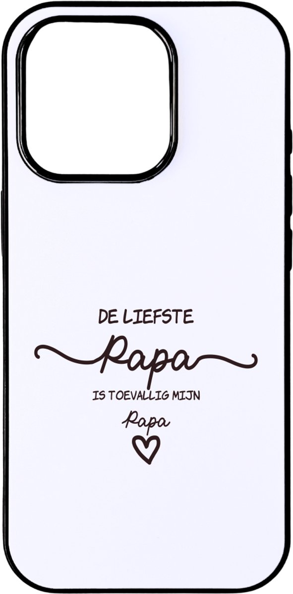 Hacebo® - Papa cadeau telefoonhoesje - Papa - De liefste Papa - telefoonhoesjes - Papa cadeau - Papa mok - Vaderdag - Papa cadeautjes - Papa verjaardag - liefste Papa - Bonuspapa - Leuk kado om te geven - hoesje geschikt voor iPhone 16 Pro
