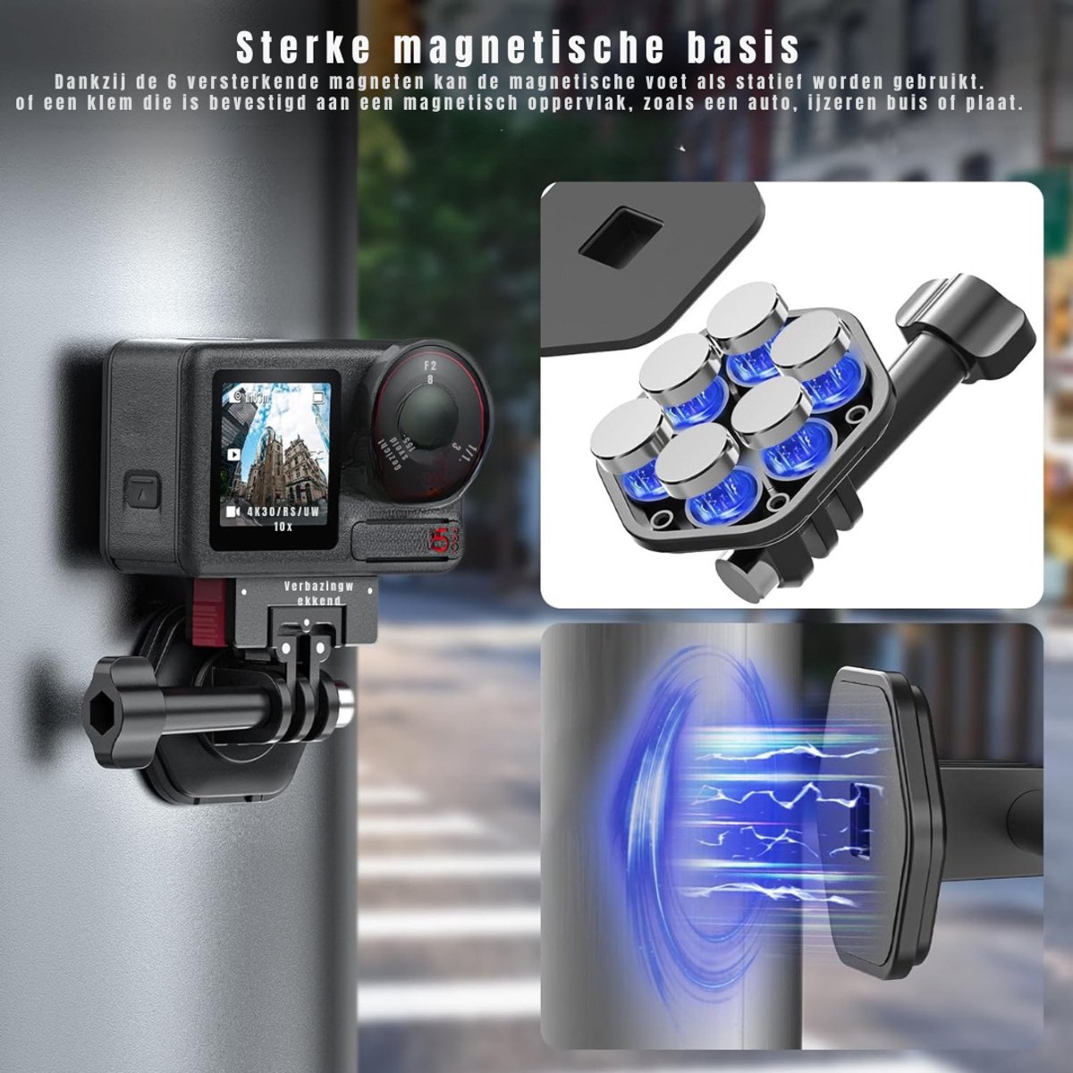 Core® Bodycam met Harnas - Bodycam Camera - Bodycam - Handenvrij POV voor GoPro Hero 13/Insta360 - voor First-Person VLOG- Grijs/ Zwart- 33cm x 21cm x 4cm; 239 g thumbnail 6