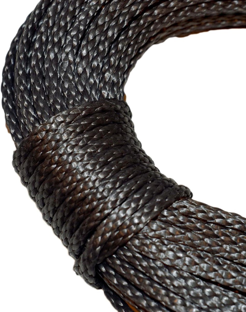 Synthetisch Touw - Dyneema Vezel - Watersport Varen - Hoge Sterkte Gewicht - 100 Meter - Zwart