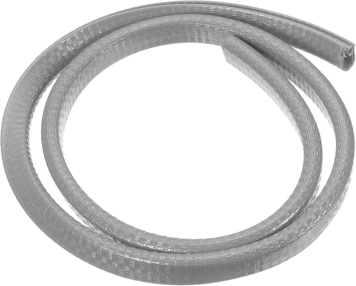 1x8mm x 15mm Rubber Edge Banding - Metal Sharp Deck Edge Protector - U Channel Protection - Corner Protection for Skateboard Table Door Window - Grey