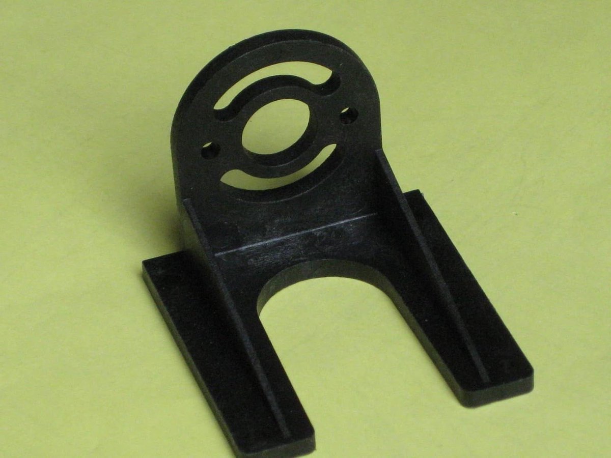 Motorhouder - Motorsteun - Motorbevestiging - Glasvezelversterkt nylon - 55 x 51 mm - Zwart