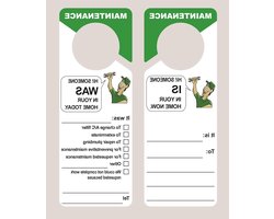 Onderhoud Deurhangers - Plastic Tags - Werkzaamheden Melden - Duurzaam Kunststof - 50 Stuks - Groen