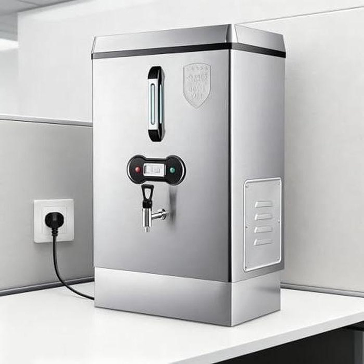 Commerciële Waterboiler - Heetwaterdispenser Horeca - Direct Warm Water - Dubbele Filtratie - 40L - Zilverkleurig