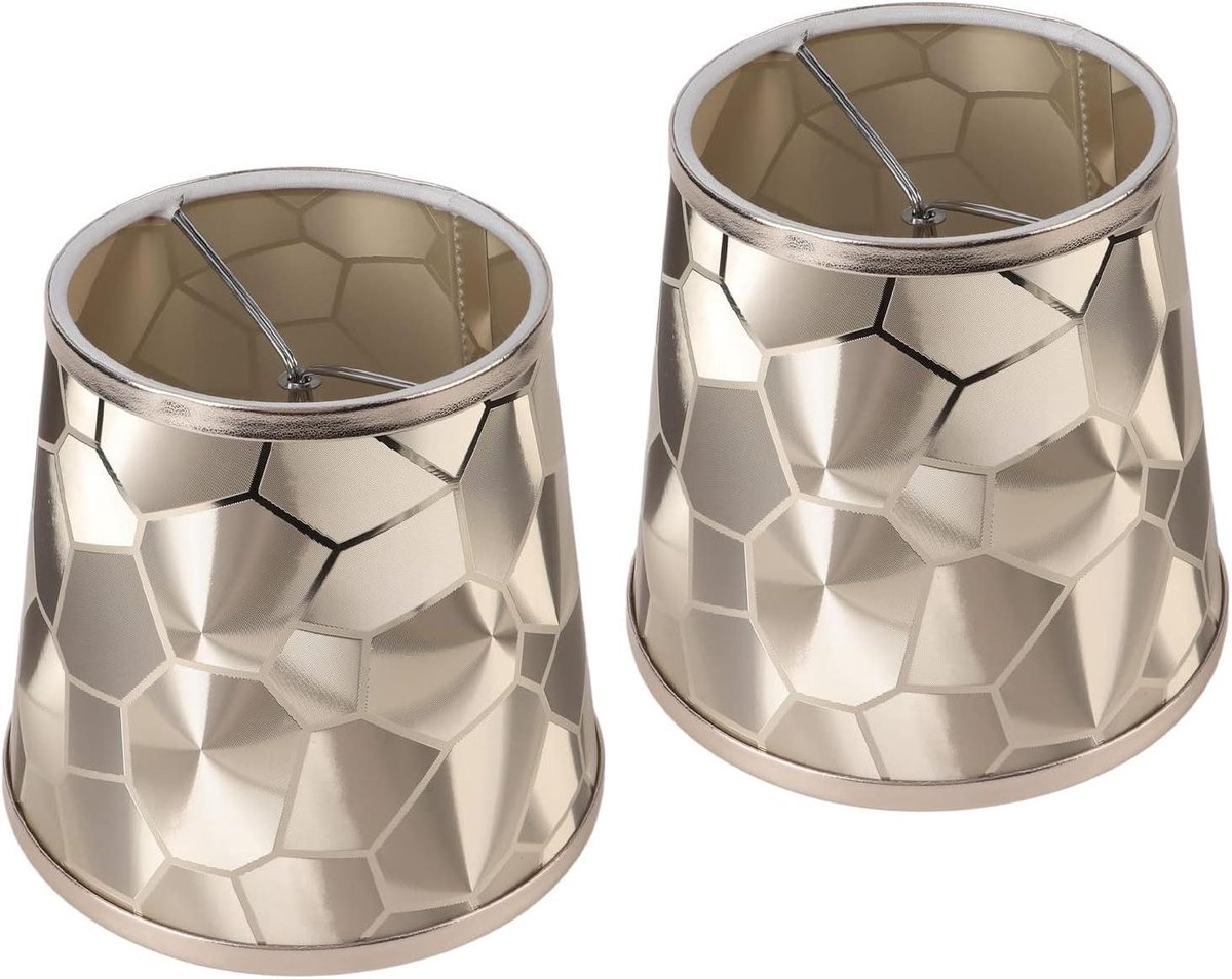 Lampenkap Set - Kap voor Lamp - Interieur Verfraaien - Stijlvol PVC Ontwerp - 11x15x14cm - Wit