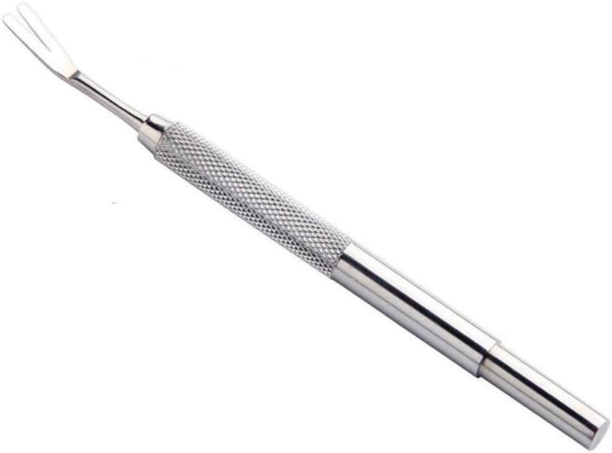 Tekentang RVS - Tekenverwijderaar - Veilig Teken Verwijderen - Professionele Kwaliteit - 2 cm - Zilver