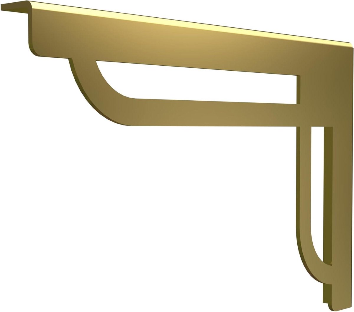 Wandbeugel set - Plankdragers - Planken monteren - Robuust staal - Set van 2 - Goud