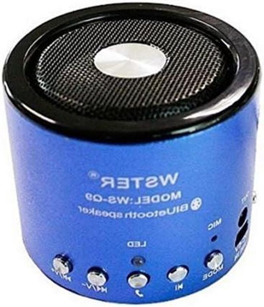 Mini Luidspreker - Draagbare Speaker - Muziek Luisteren - Bluetooth Radio - 3 Watt - Blauw