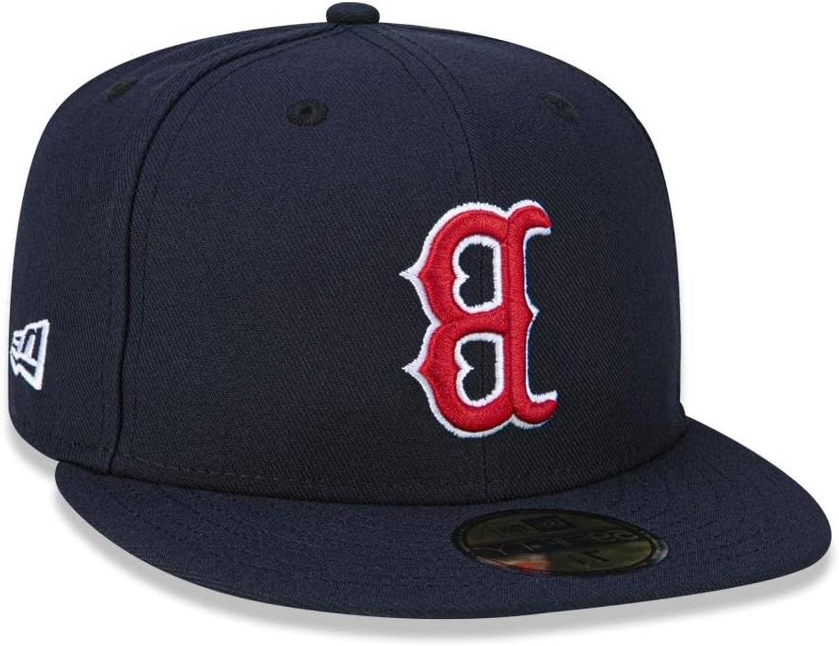 Honkbalpet Boston - Pet Heren - Sportevenementen Bezoeken - Geborduurd Logo - One Size - Rood