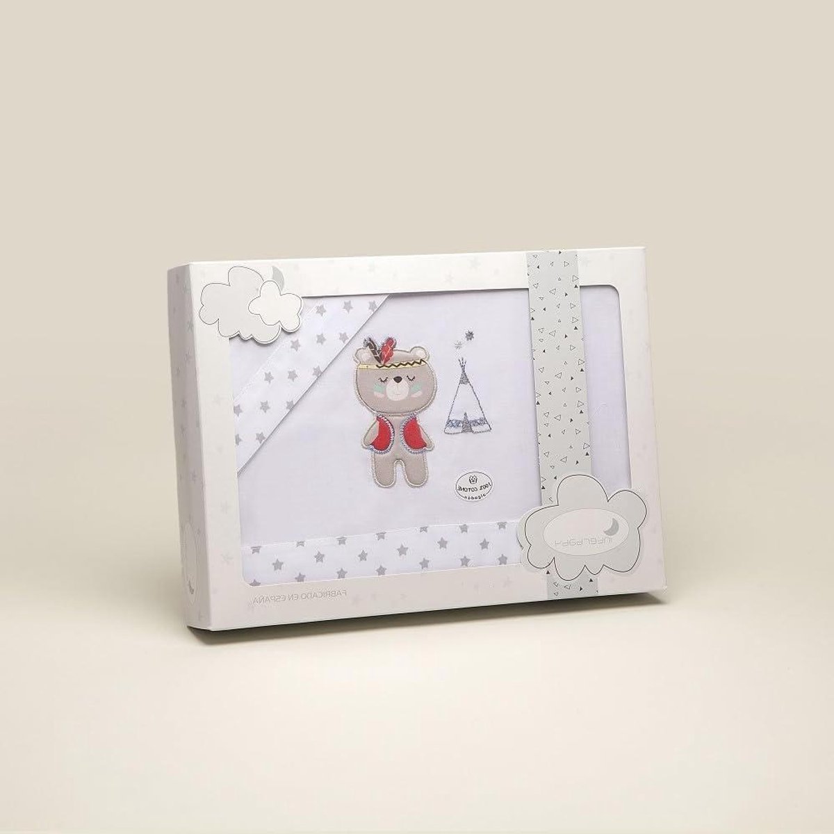 Baby Laken Set - Wieg Laken Beddengoed Baby - Babykamer Inrichten - 100% Katoen - 50x80 cm - Wit Grijs