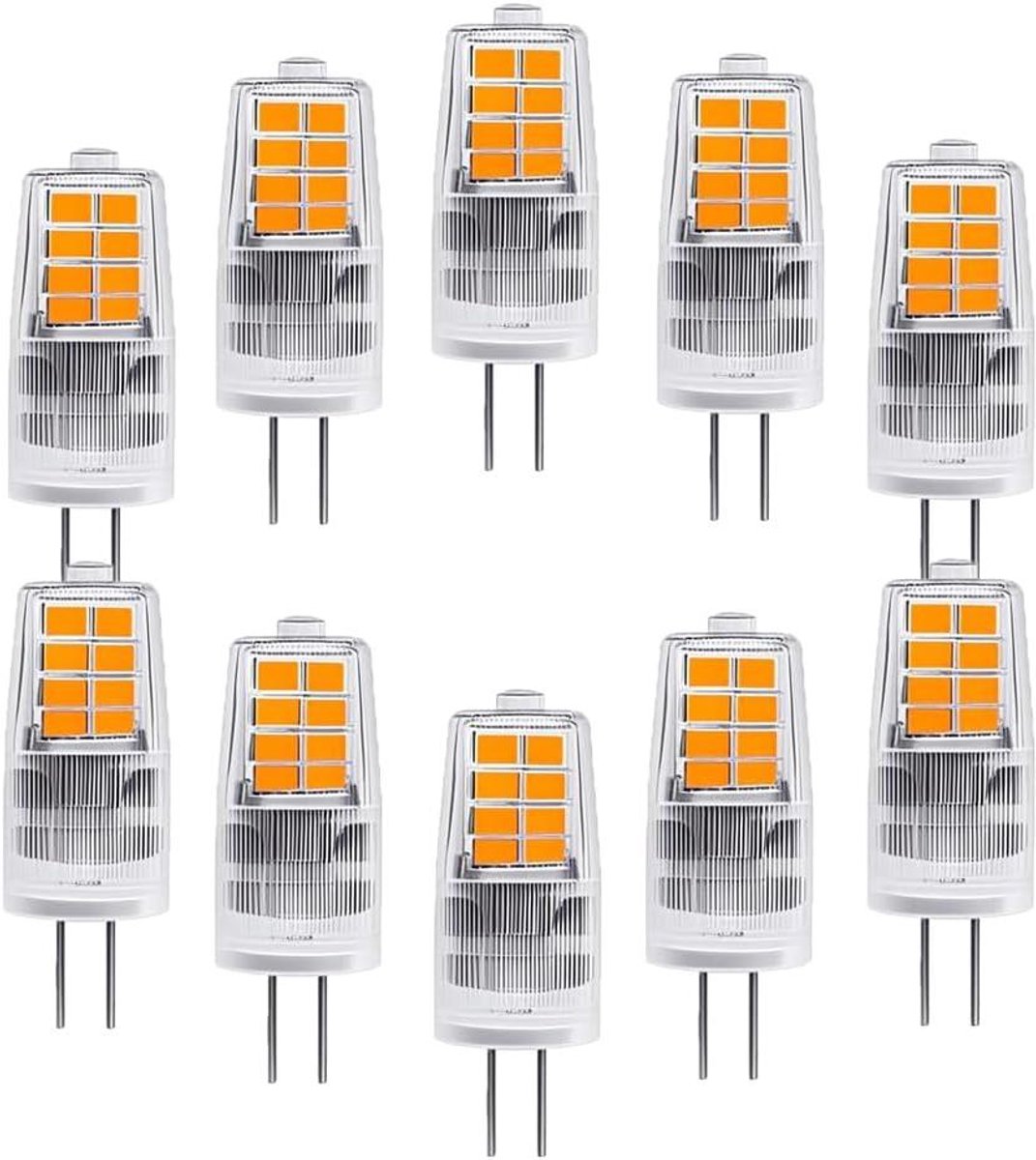 Energiebesparende LED-lampen - G4 Lampen Halogeenvervanger - Huis Verlichten - 3W Vervangt 30W - 10 Stuks - Warm Wit