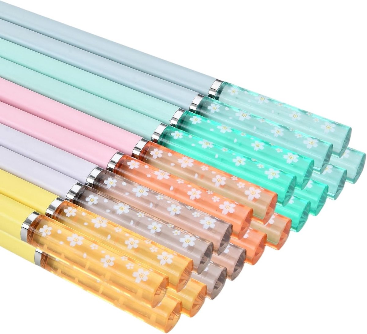 Herbruikbare eetstokjes van glasvezel - Antislip, vaatwasmachinebestendig en elegant design voor sushi, ramen en Aziatische gerechten - 10 paar