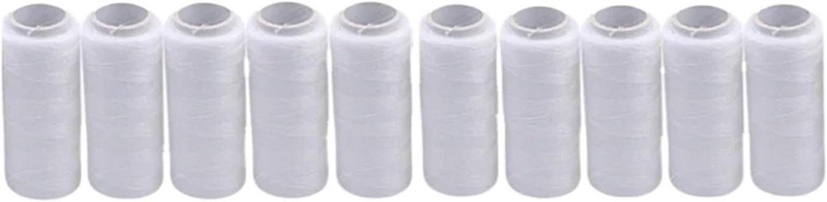Naaiset - Naaidraad Set - Handen Naaien - Polyester Materiaal - 10 Stuks - Wit