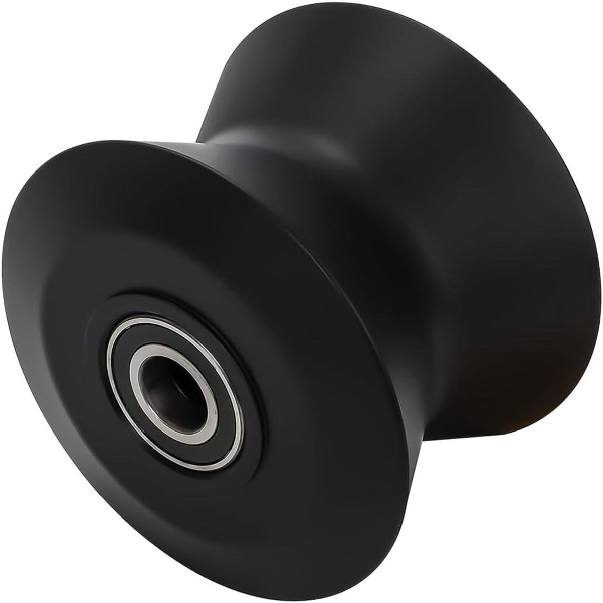 Elliptische beenroller - Vervangingswiel Fitness - Soepele Beweging - Slijtvast POM Materiaal - 3" x 4" - Zwart