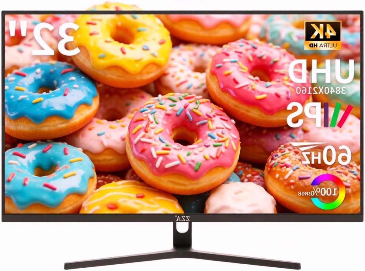 32 inch monitor - 4K UHD scherm - Visueel werk - IPS paneel - 3840 x 2160 - Zwart
