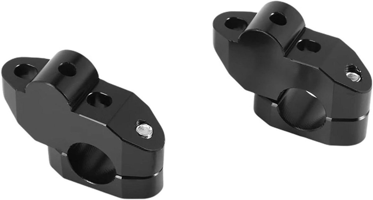 Stuurverhogers Motorfiets - Stuurklem Riser - Comfortabel Rijden - Directe Vervanging - 22mm Stuur - Zwart