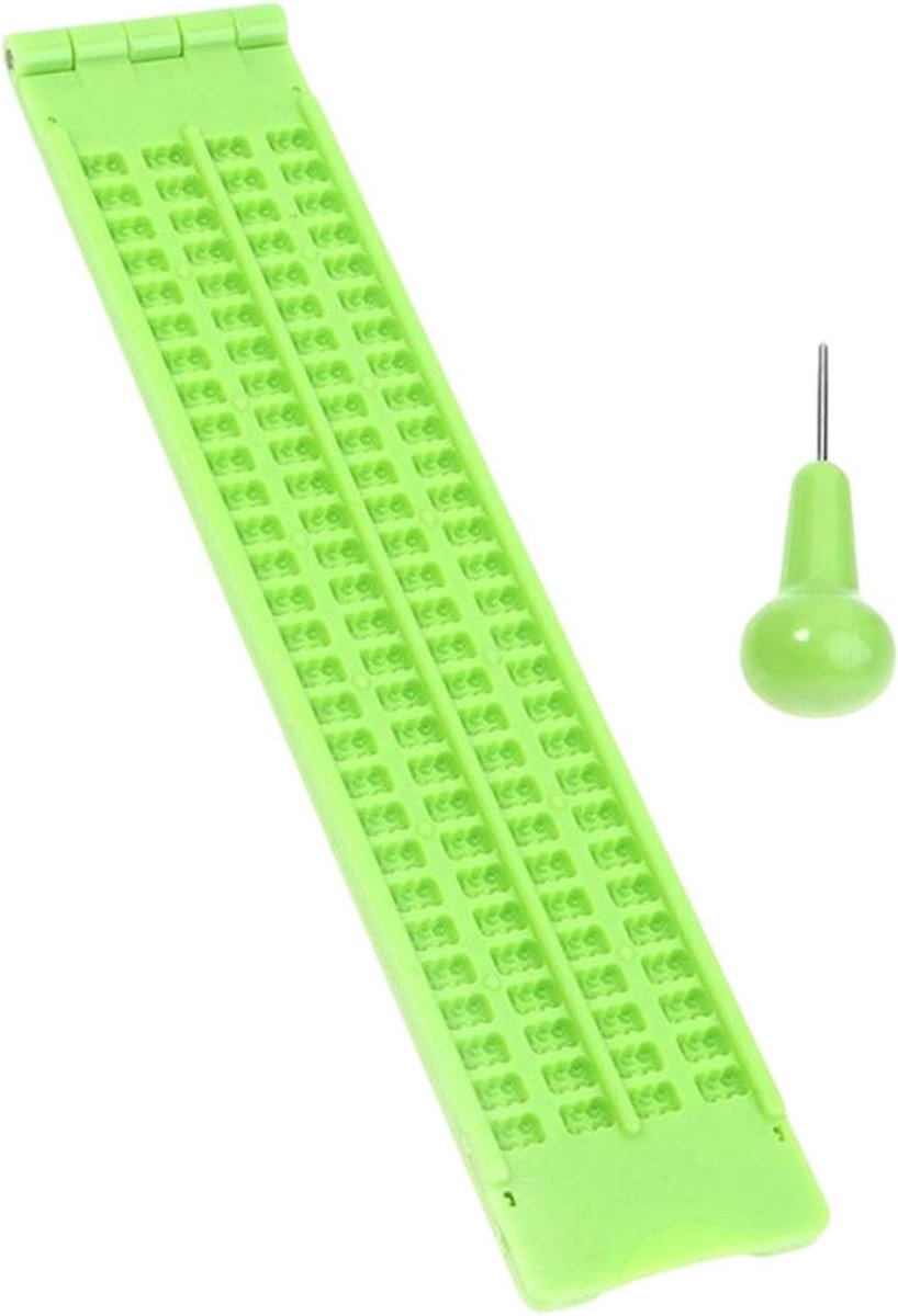 Braille Oefen Leisteen - Leerhulpmiddel - Braille Leren - Vier Lijnen - 218 cm - Wit