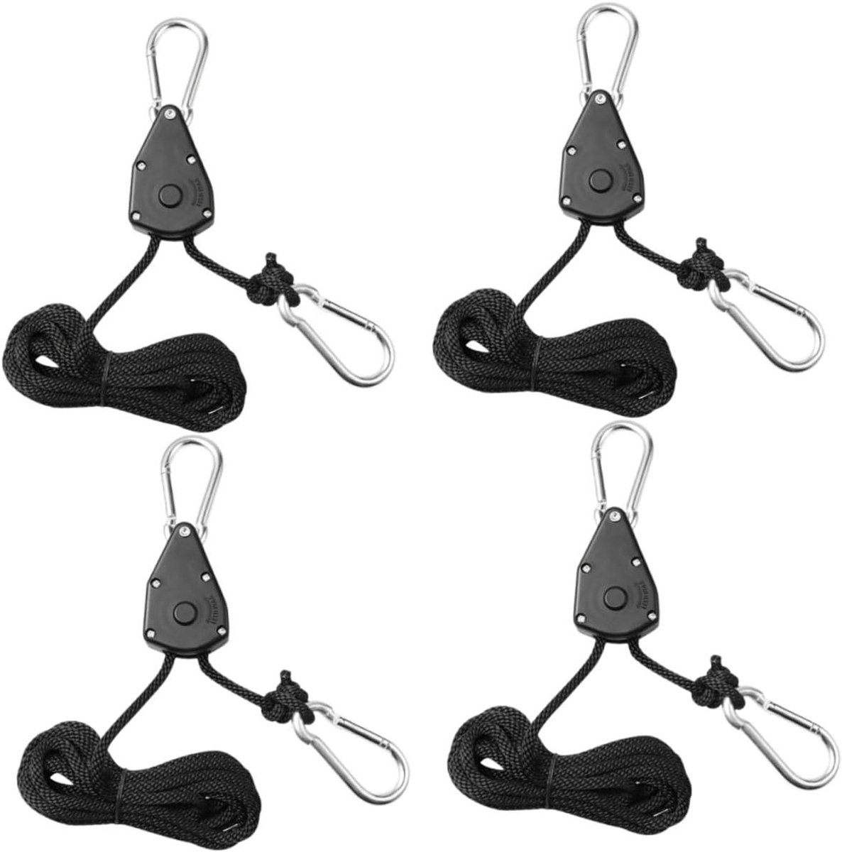 YARNOW 4stuks Verstelbare Plantenlamp Hangers Duurzame Hijskoord Voor Lampen Tent Plantenbakken Voor Gemakkelijke Hoogteaanpassing Veilig Bevestigen