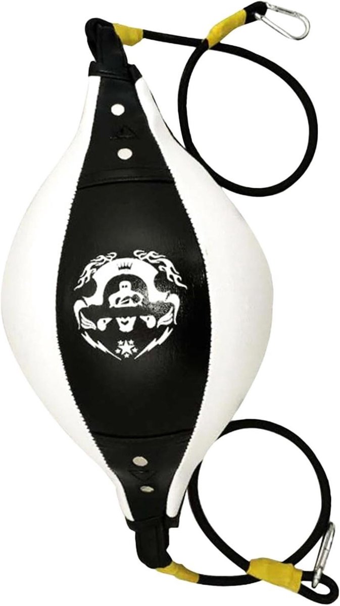 Bokszak Bal - Trainingsbal Fitness - Reflexen Trainen - Zwaar Uitvoering - 38 cm - Zwart Wit