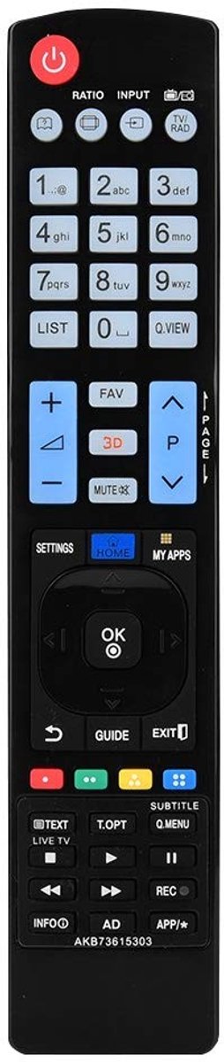 Virtubuy - Remote Control - Universele Afstandsbediening - Geschikt voor LG TV's - Compact formaat - Handige bediening - Eenvoudig in gebruik