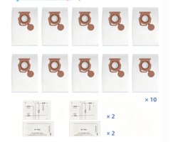 14 stuks - 10 stofzuigerzakken en 2 sets Filterkatoen - Voor Miele Guard M1/L1 JuniorS1 - Stofzuigerfilterzakken