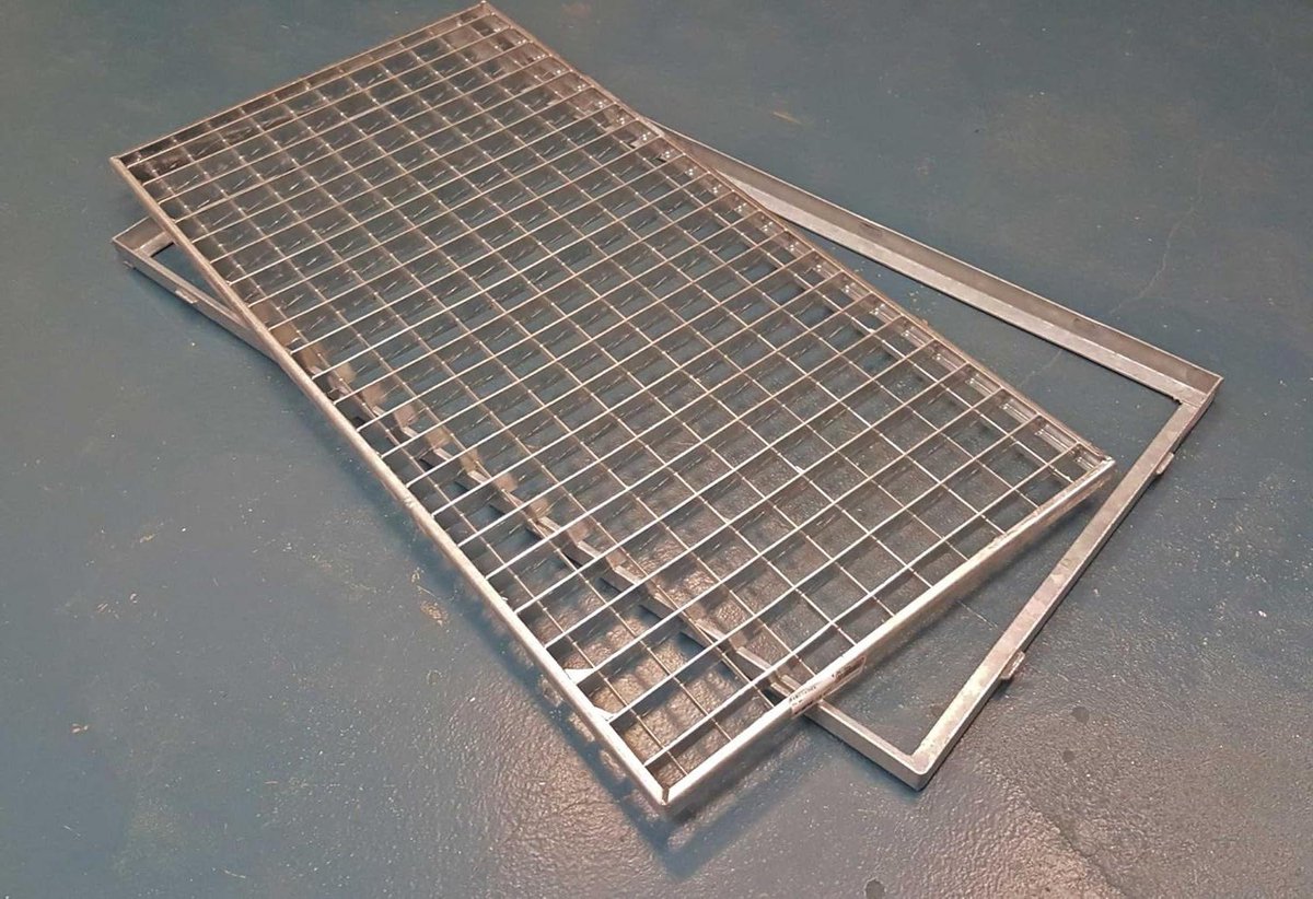 Grill rooster BBQ rooster Buiten koken Roestvrij staal 100x50cm Zilver
