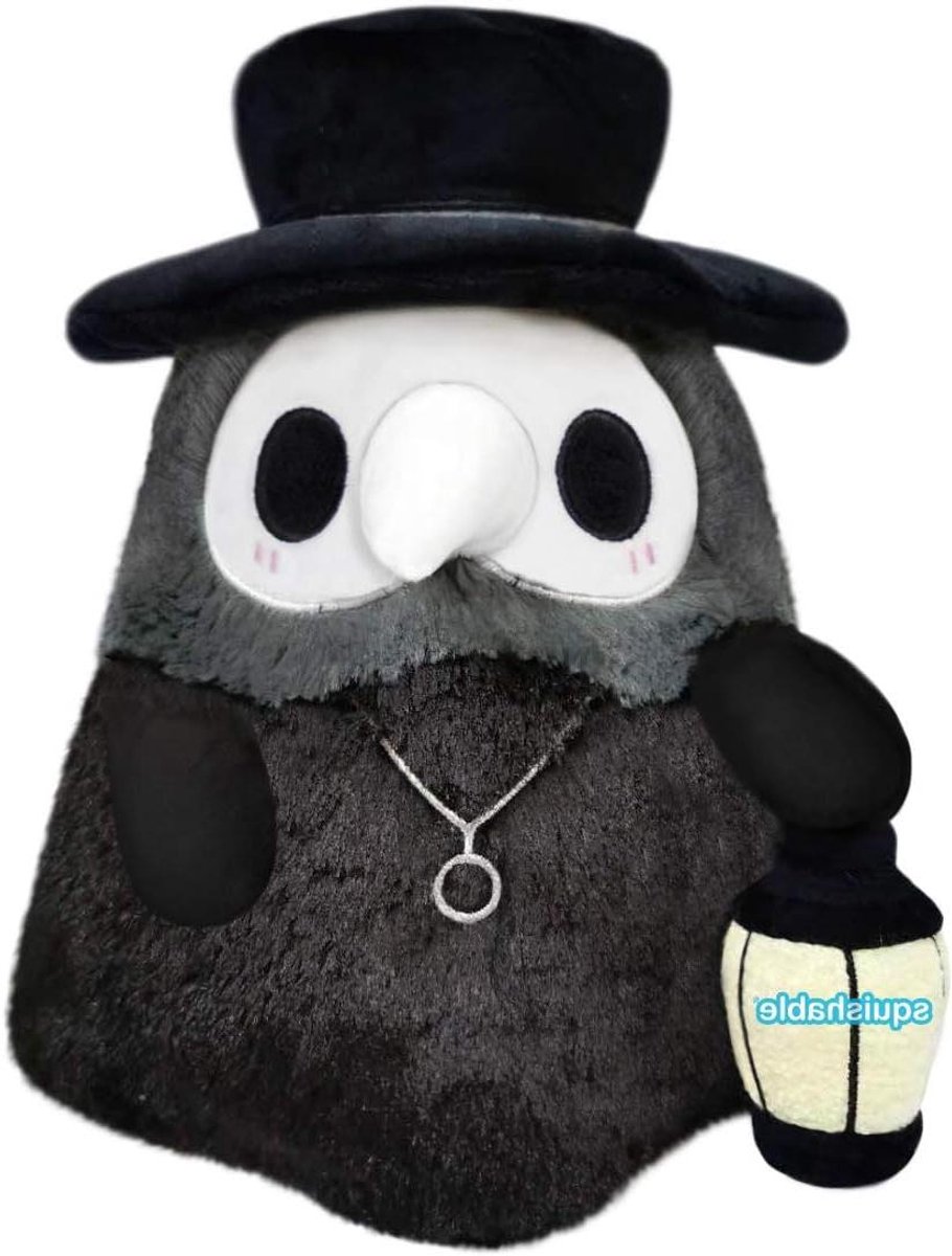 Pluche Figuur - Knuffel Verzamelaar - Gezellige Decoratie - Glow in the Dark - 25 cm - Zwart