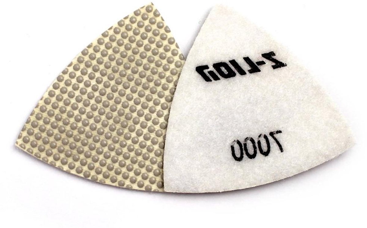 Driehoekige Polijstpad - Schuurpad Fijn - Steen Bewerken - Harsband Wit - 3 Inch - Wit