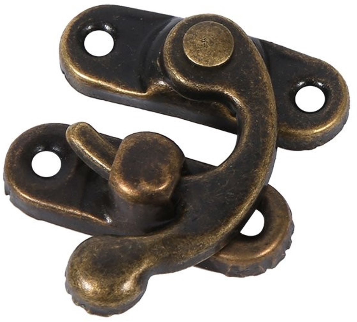 IMstore - Antique Decoratieve Haspels - Corrosiebestendig - Compact Formaat - Geschikt voor Houten Dozen - Vintage Projecten