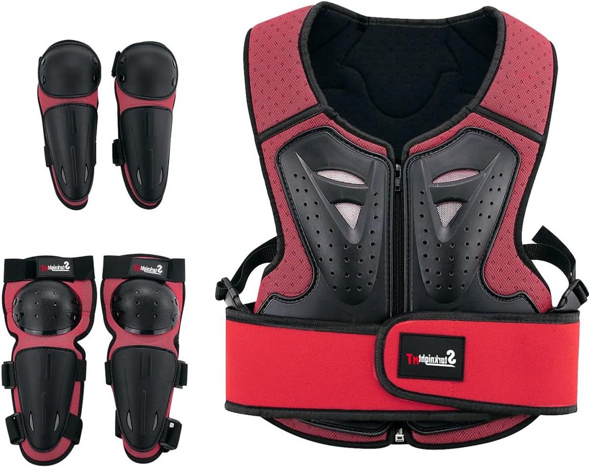 Kinder Motorpantser - Beschermende Kleding - Buitensporten - Verstelbare Banden - 3-10 Jaar - Rood