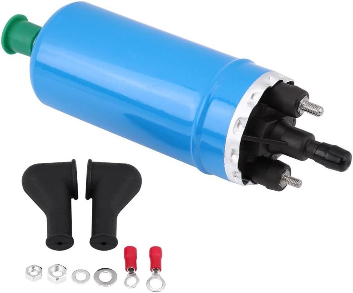 Elektrische Brandstofpomp - Inline Pomp - Motor Onderhoud - Hoge Druk Injectie - 140 L/U - Blauw