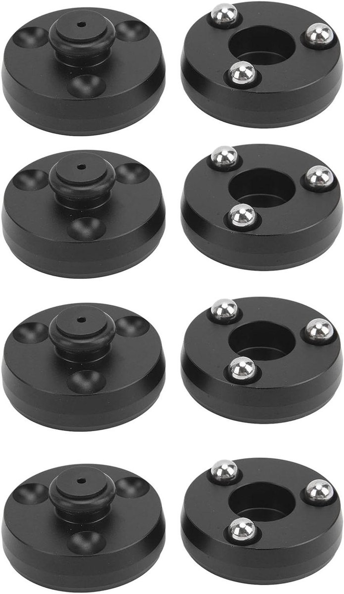 Luidspreker Isolatiepads - Schokdemper Voetjes - Verbeter Geluidskwaliteit - Reduceert Trillingen - 39x24mm - Zwart