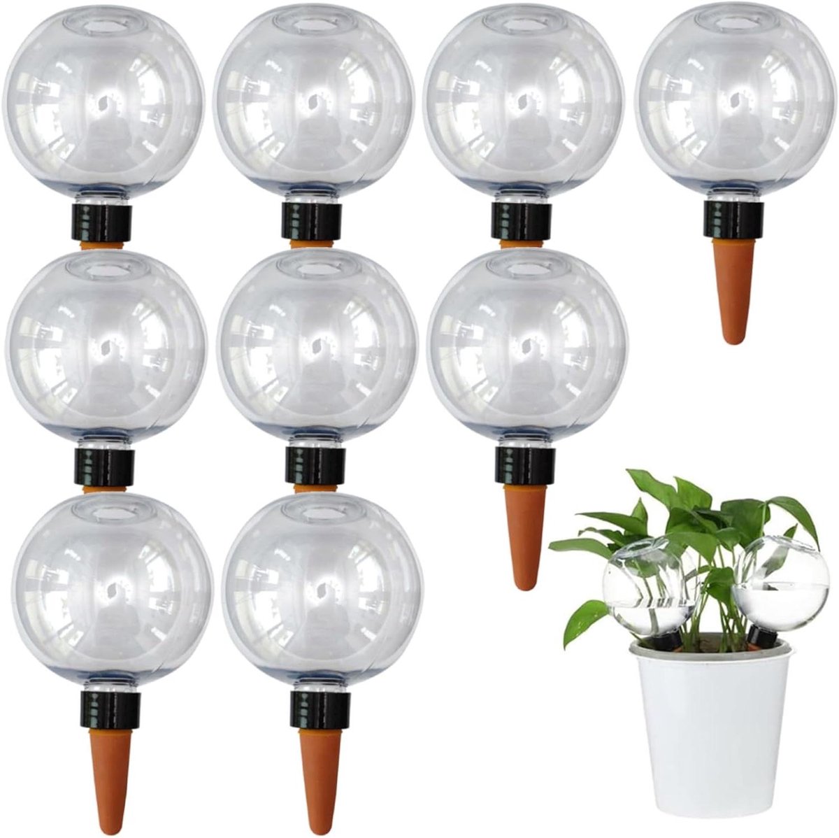 Automatische Bewateringsbollen - Plantenirrigatie Ballen - Planten Water Geven - Langzaam Water Afgifte - 500 ml - Helder