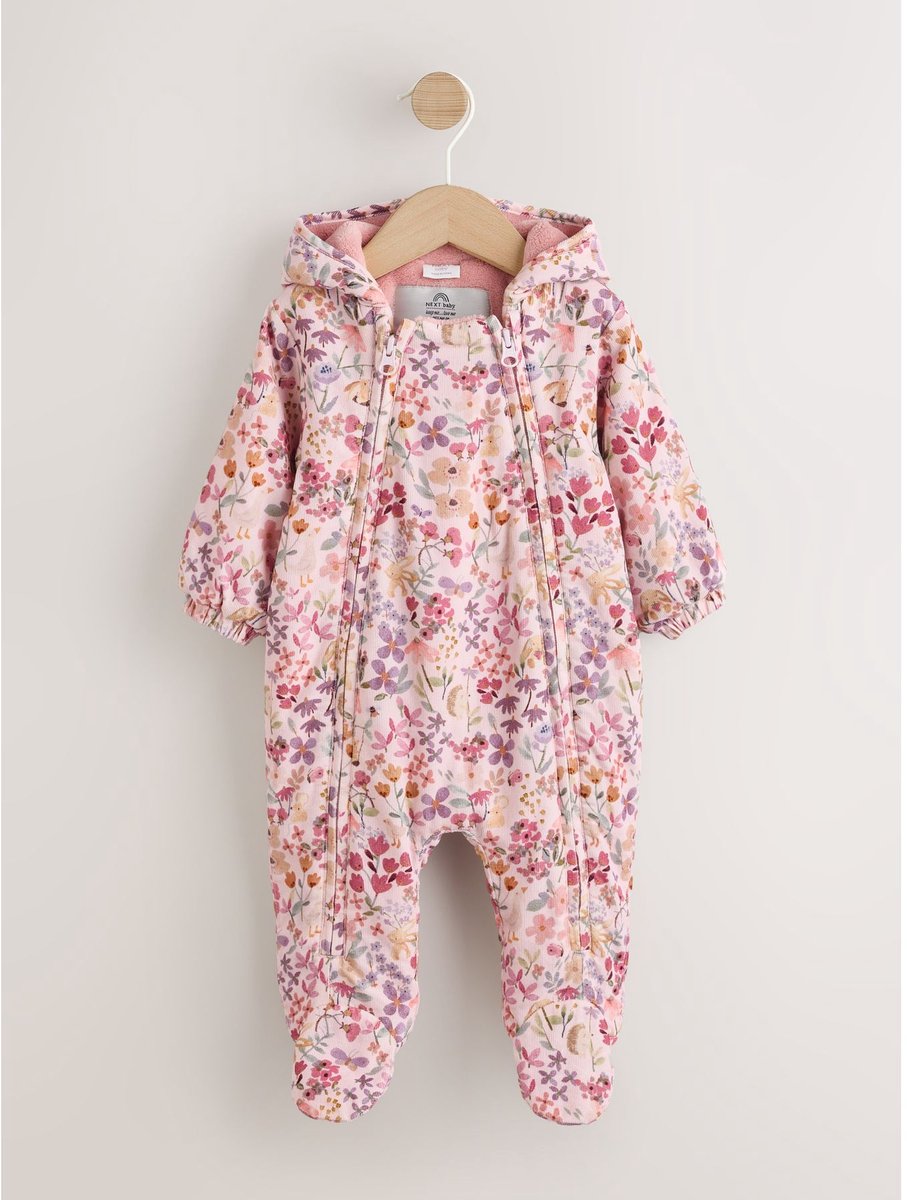 Next - Meisjes - Corduroy baby-onesie met capuchon - Roze