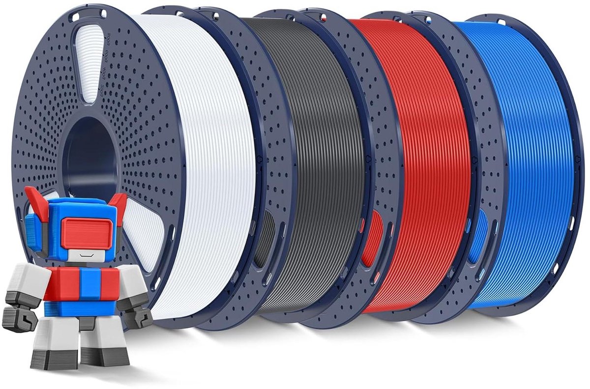 PLA-filament Hoge Snelheid - 3D-printer Draad - Snel Printen - Hoge Vloeibaarheid - 4 kg - Wit Grijs Rood Blauw