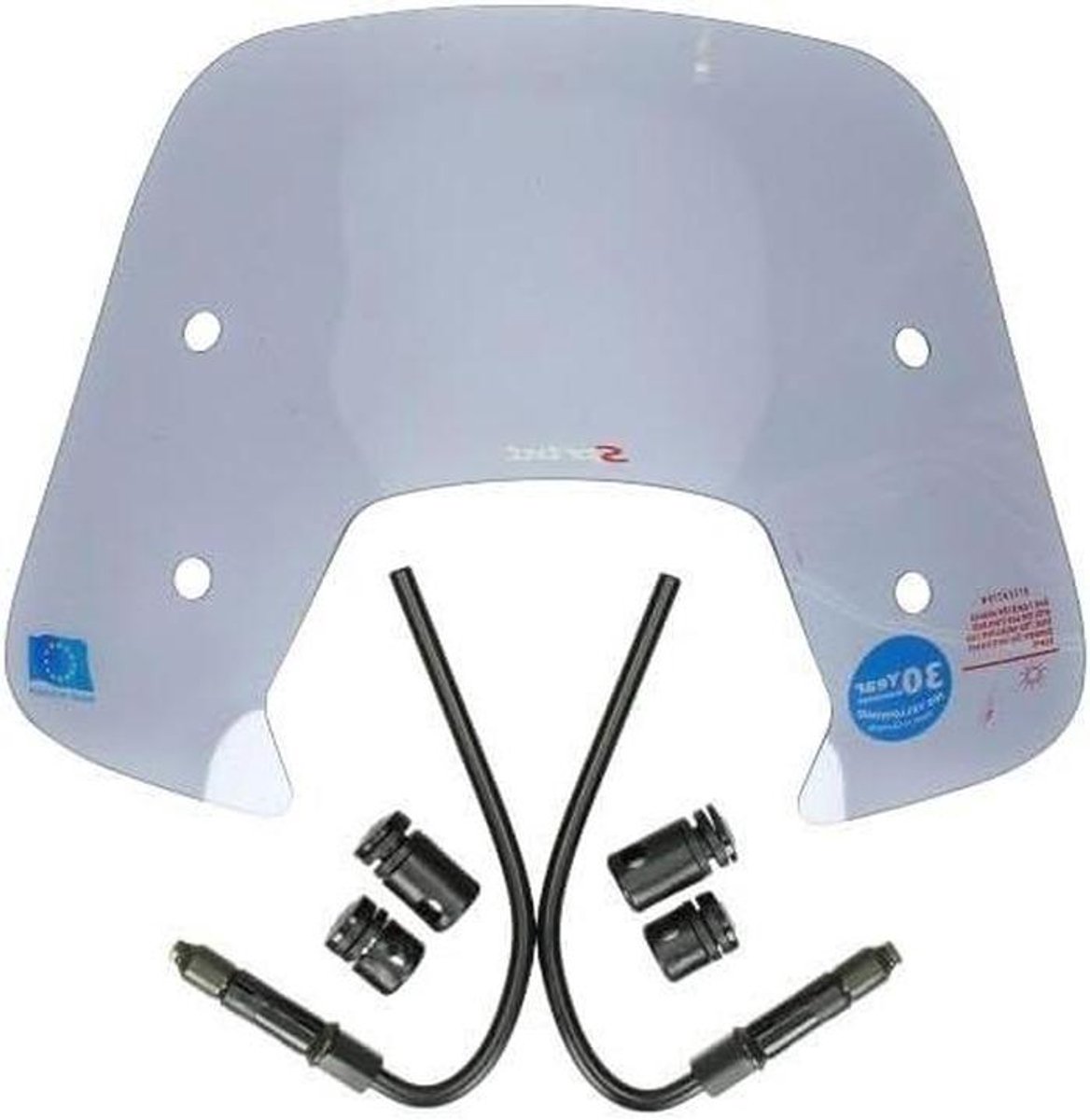 Windscherm Vespa Sprint - Laag Windscherm - Scooter Bescherming - Smoke Getint - Laag Model - Donker