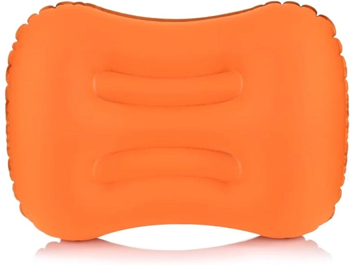 Camping Kussen Zachte Hals Beschermende Hoofdsteun Kussen Draagbare Outdoor Reizen Camping Kussen Compressible Opblaasbaar Kussen (Kleur: Oranje)