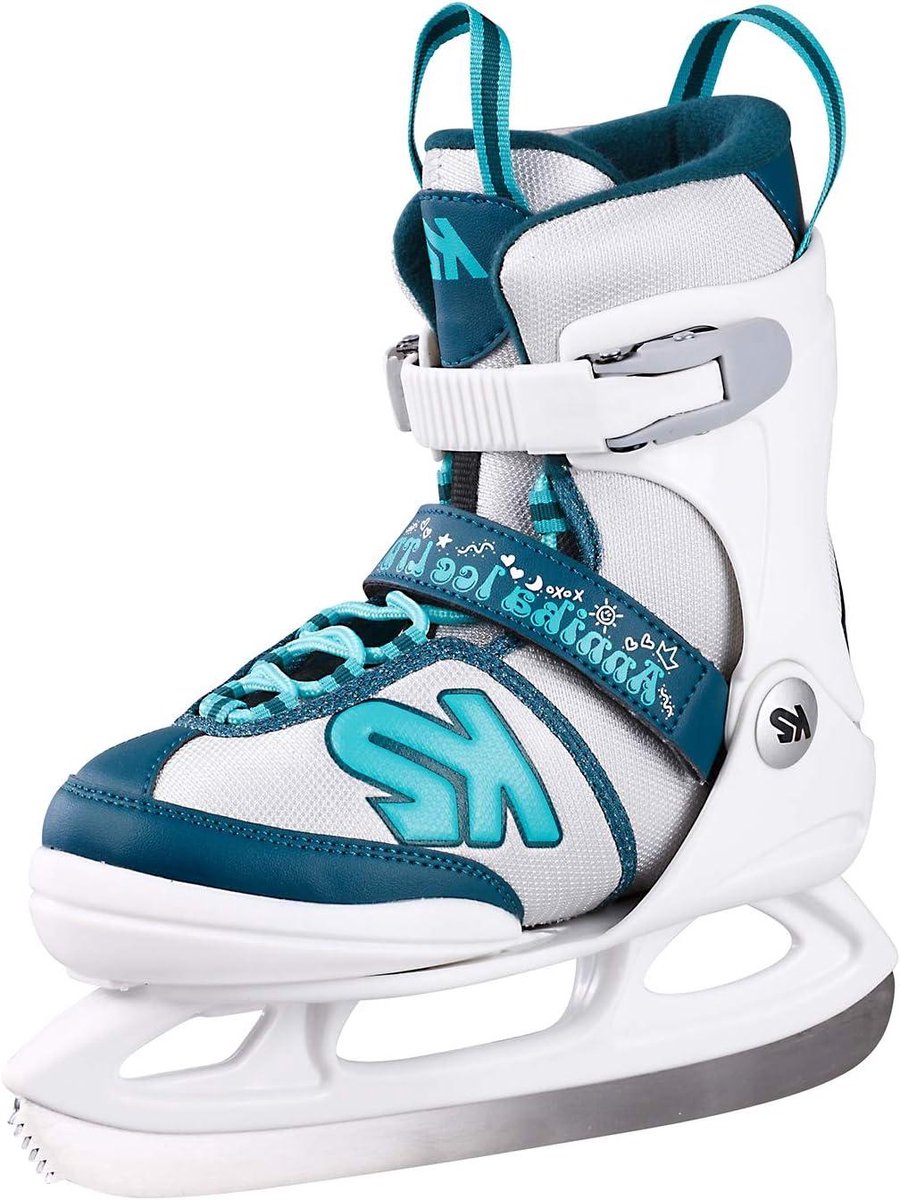 Kinderschaatsen - Schaatsen meisjes - Ijspret - Verstelbaar in maat - EU 29-34 - Wit-blauw