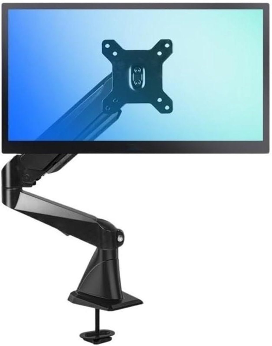 Monitorarm - Gasveer arm - Ergonomisch werken - Volledig verstelbaar - 15-27 inch - Zwart