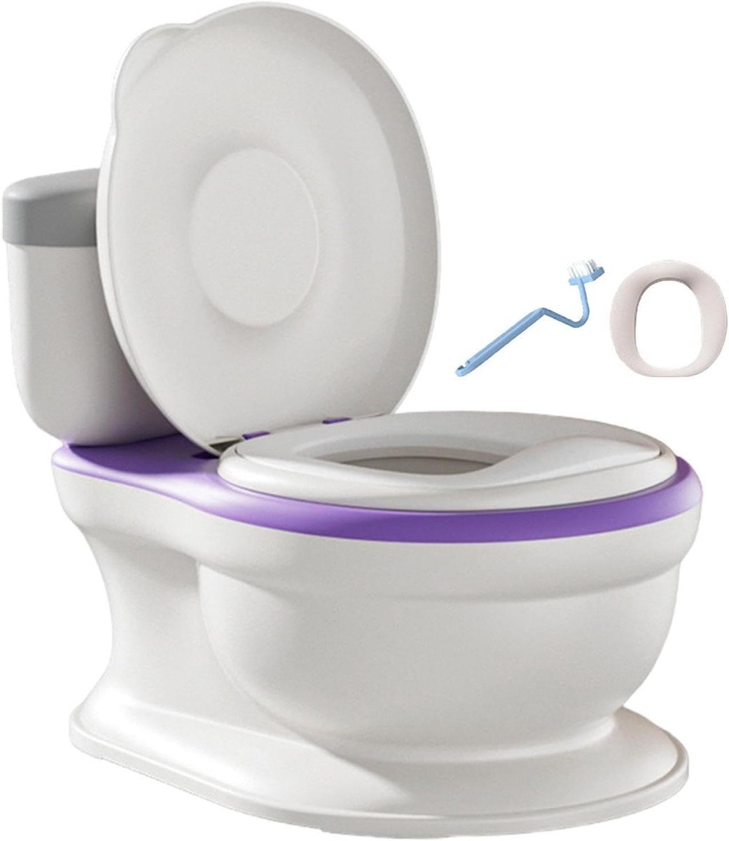 Kinder Potty - Zindelijkheidstrainer Peuters - Toilet Training - Verhoogd Urinoir - 39x29x35cm - Paars