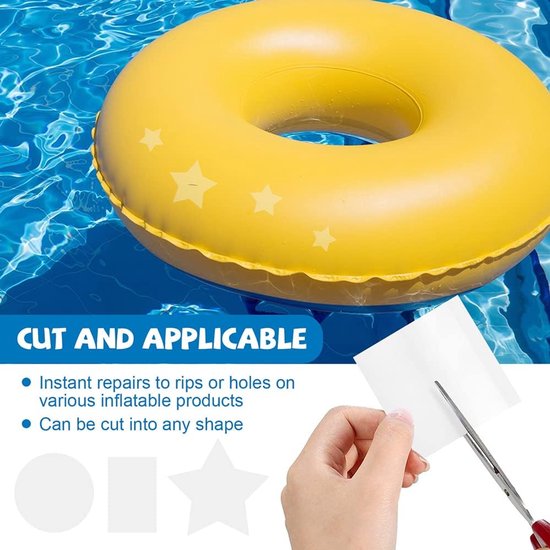 Reparatie Patches - Liner Herstel - Lekkages Dichten - Zelfklevend Waterdicht - 60 Stuks - Transparant — afbeelding 2