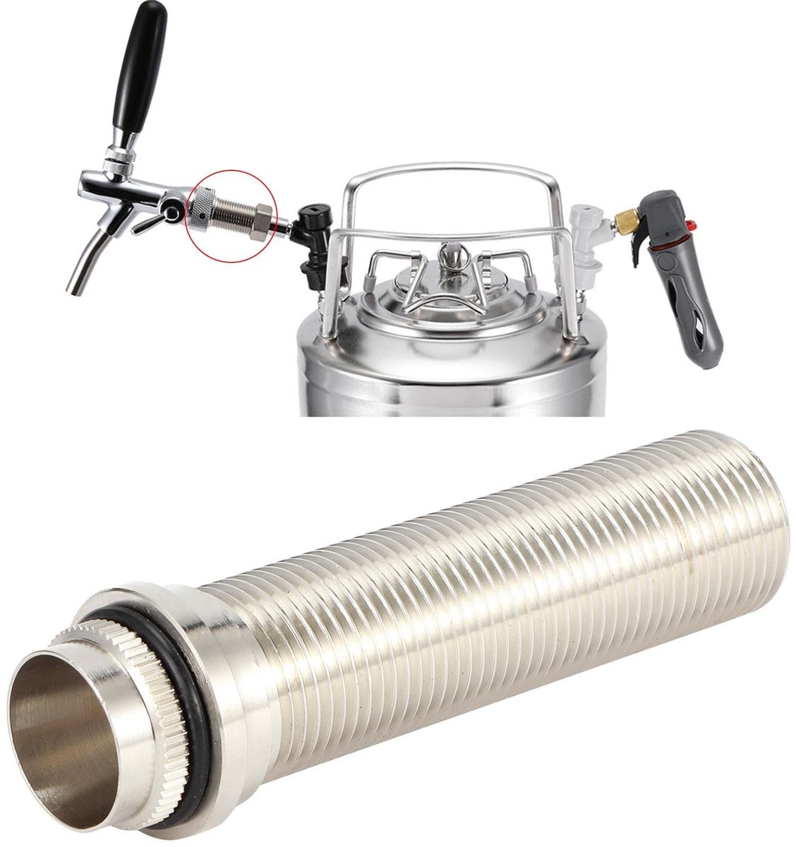 Dailygoods - Verstelbare Lange Schacht Tap voor Thuisbrouwer