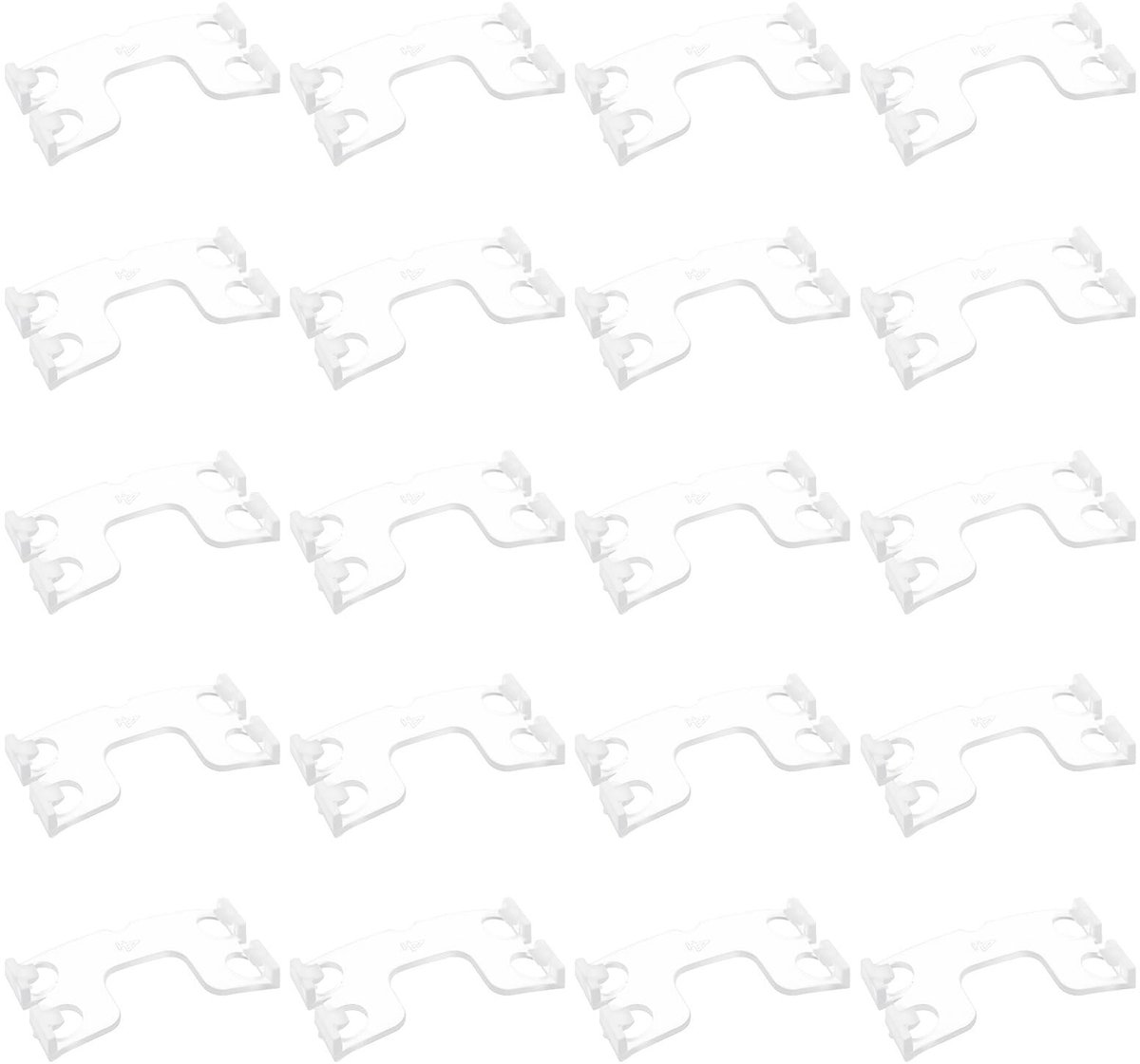 Dailygoods - 20 Stuks Venetiaanse Blind Plastic Slat Clips voor Jaloezieën
