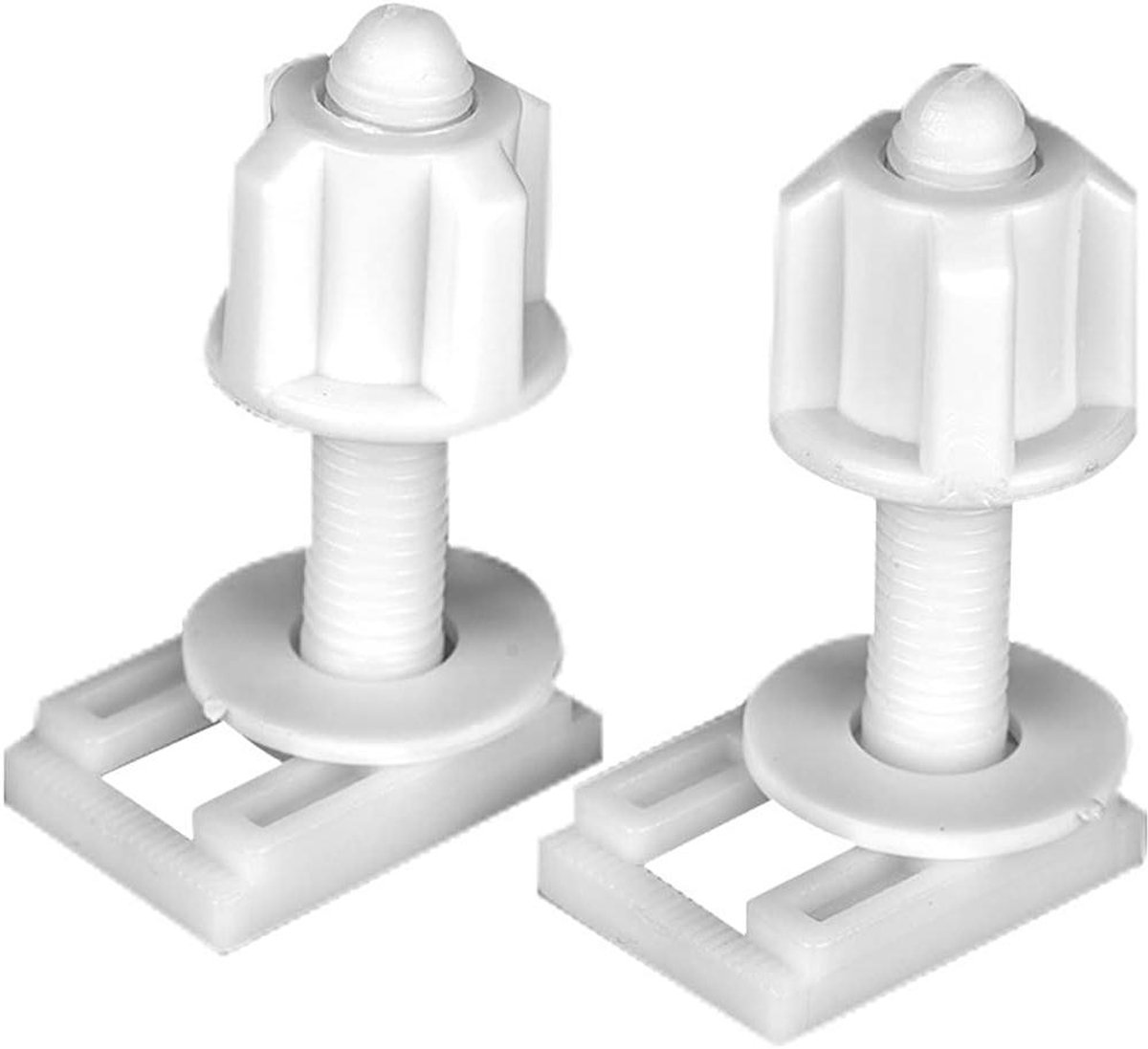 Toiletzitting Bevestiging - Reparatieschroeven - Badkamer Reparatie - Duurzaam Plastic - Eén Maat - Wit